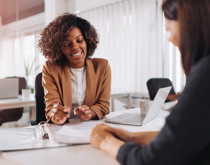 Accountant with client