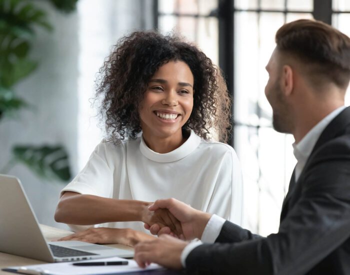 Accountant with client